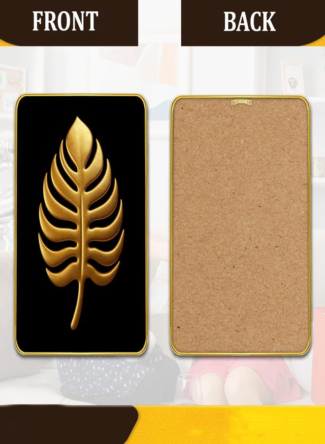 Rousrie Premium Wall Hanging With Golden Frame | Wooden Hanging For Living Room Decoration | Modern Home Decor, Pack of 3, A4 - Image 5